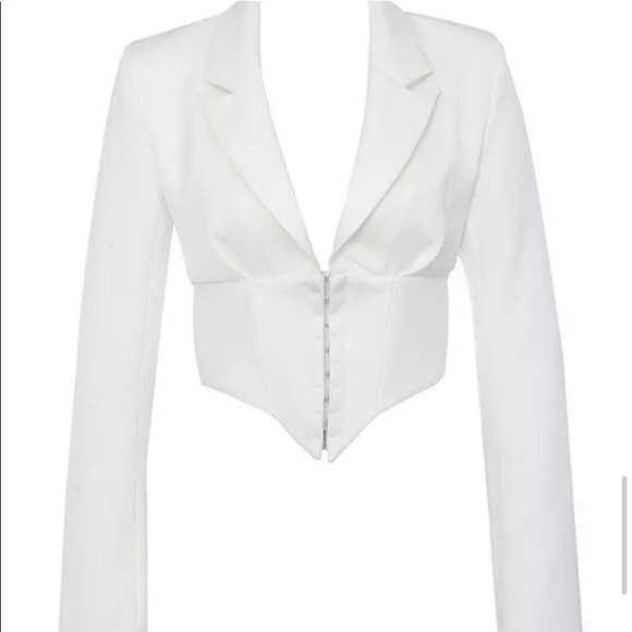 House of CB White Corset Blazer Crop Suit Small - Picture 4 of 9